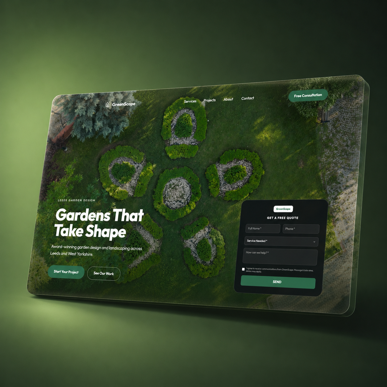 GreenScape Landscaping website — built by SiteFlash