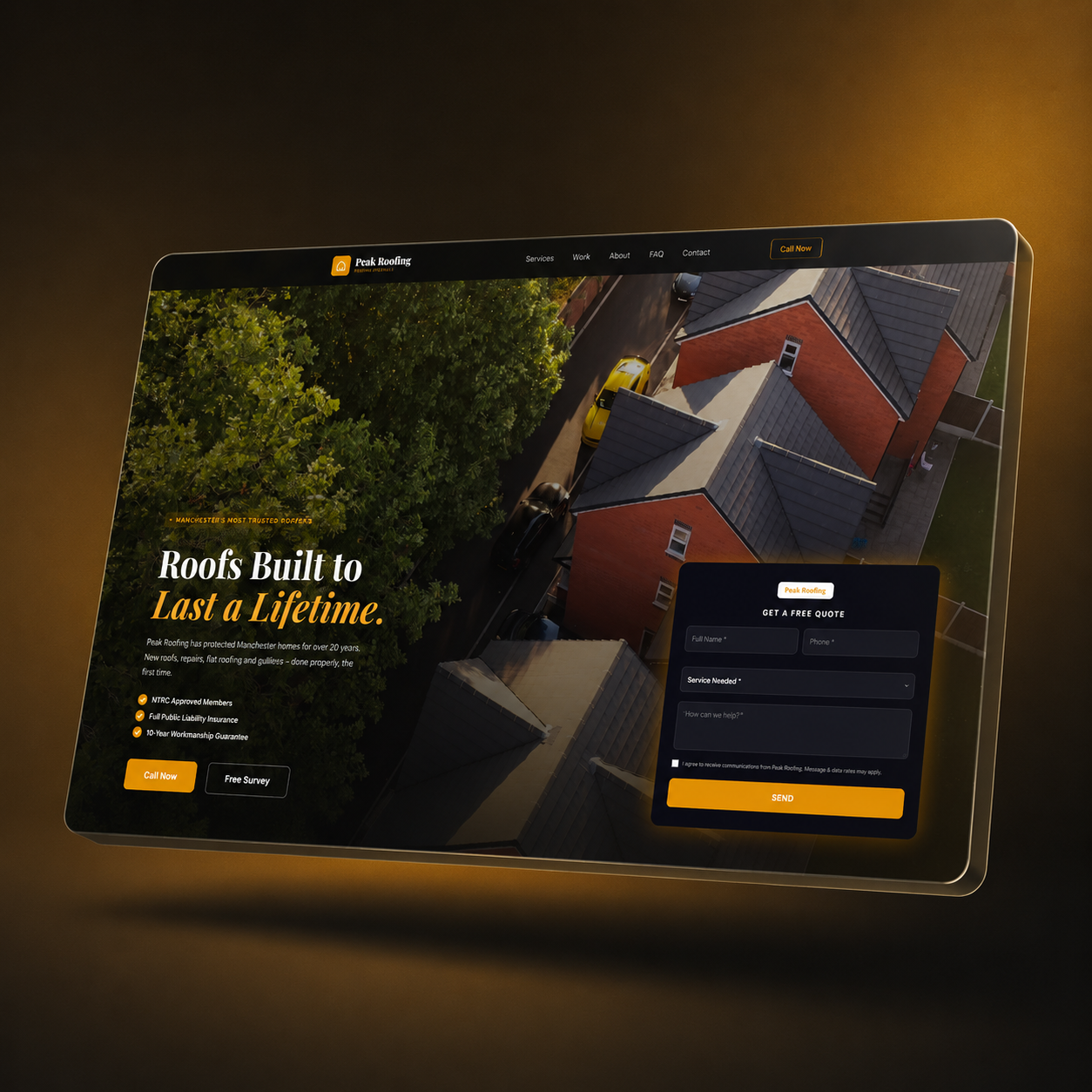 Peak Roofing website — built by SiteFlash